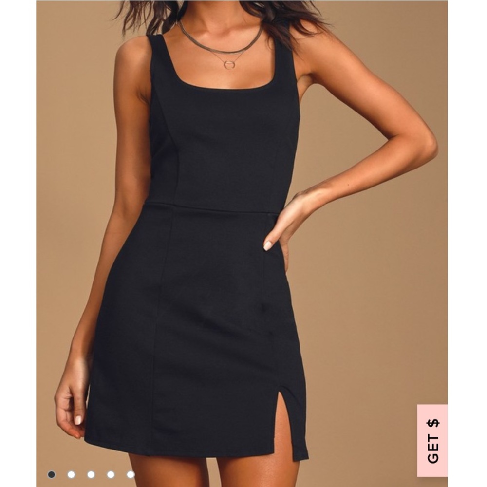 Fitted Black Sleeveless Mini Dress